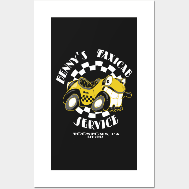 Benny's Taxicab Service Wall Art by GroovyGecko